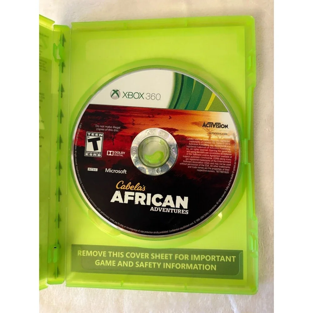 2013 Microsoft XBox 360 CABELA'S AFRICAN ADVENTURES Video Game